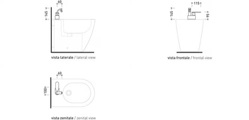 ONE - Countertop single handle bidet mixer by Ceramica Flaminia - view 3